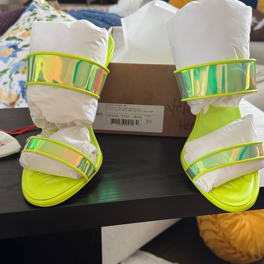 Christian Louboutin Neon Yellow Heels